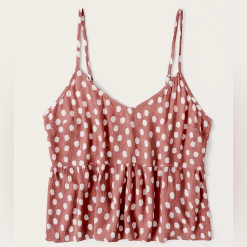 AnF Light Pink Dot Trapeze Cami